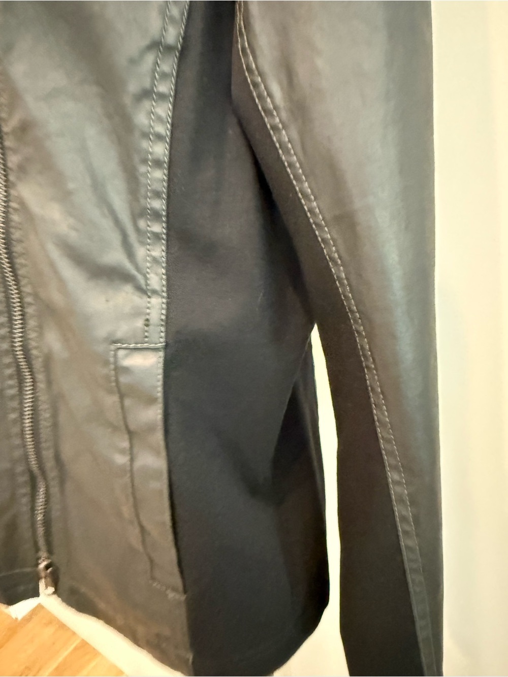 Eileen Fisher Womens Asymmetrical Zip Black Jacket - Picture 4 of 6